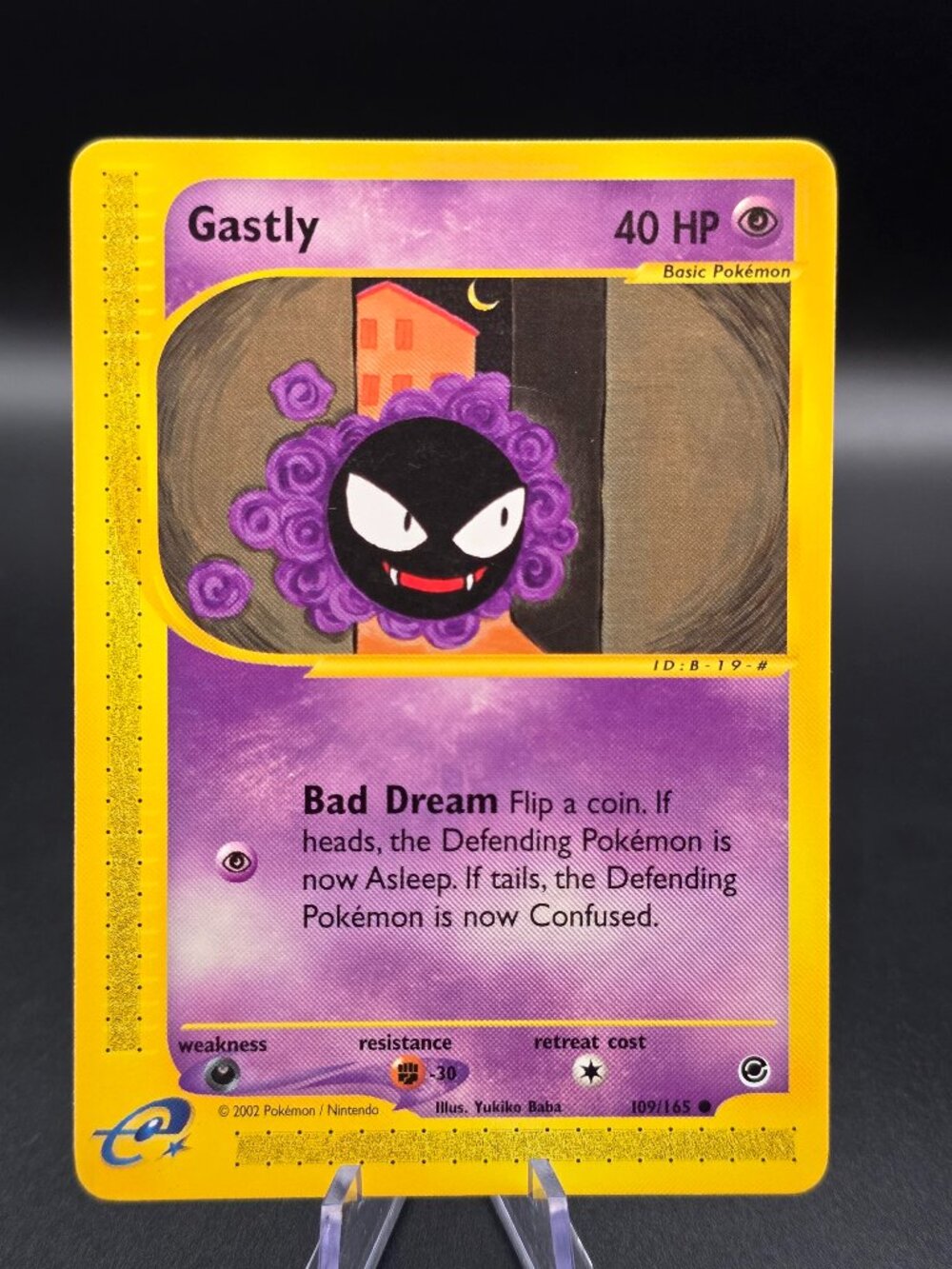 Gastly - 109/165 Expedition Base Set Pokemon Vintage E-Reader - 2002 Non Holo MP
